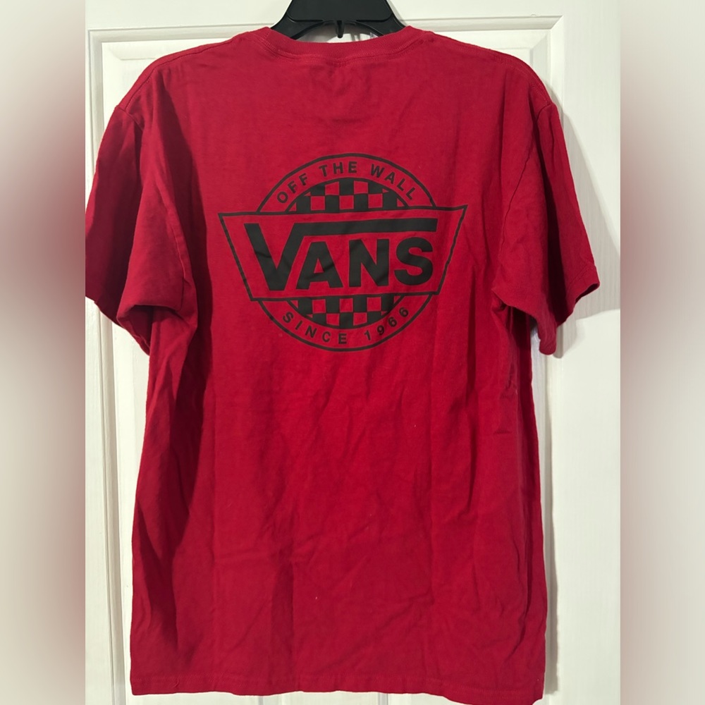 VANS shirt men’s large: bright red